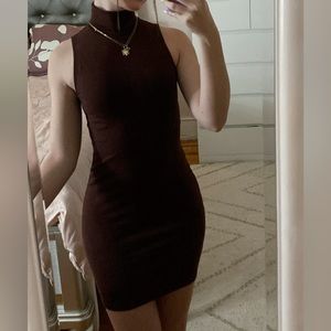 ZARA Brown Turtleneck Dress